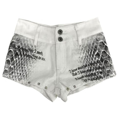 Emo Phase Denim Mini Shorts