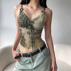 Fairycore Patchwork Tank Top