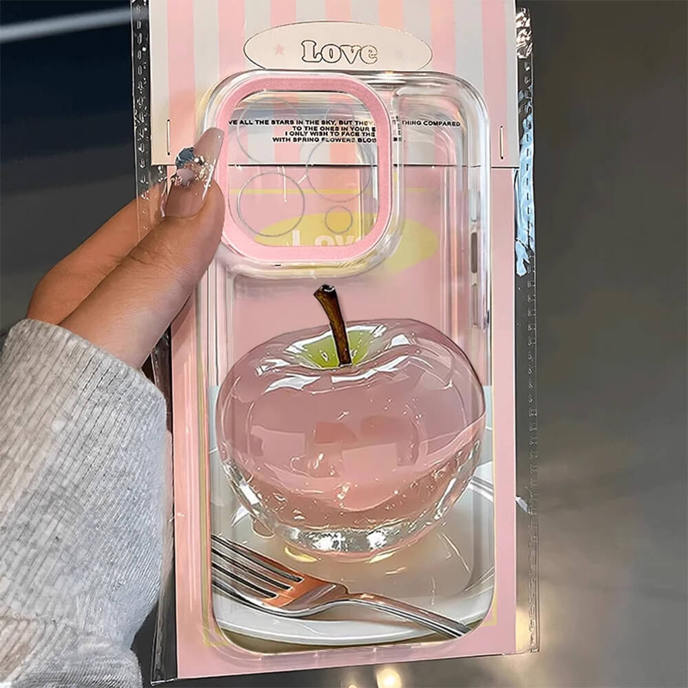 Glossy Apple Clear iPhone Case