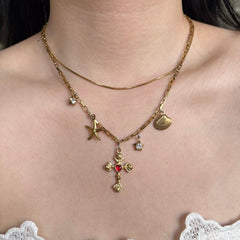 Mafia Mama Cross Necklace