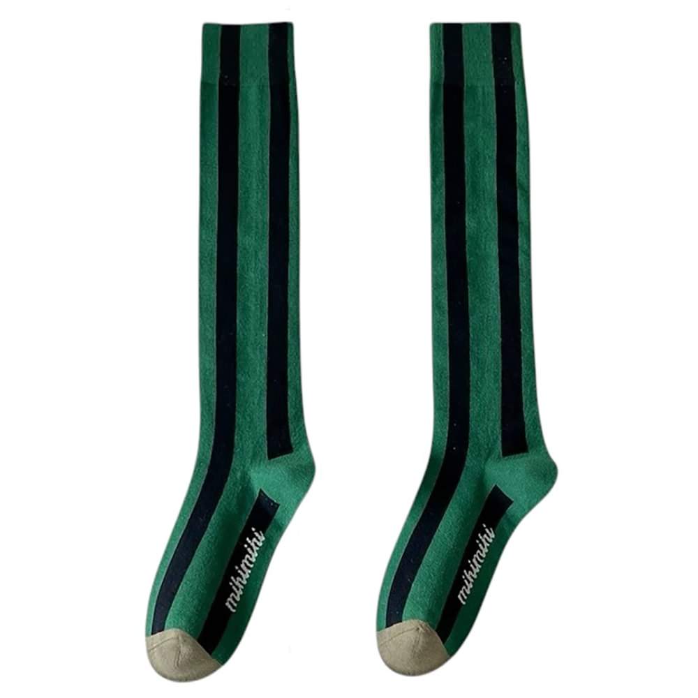 Meet Me On Campus Striped Knee Socks