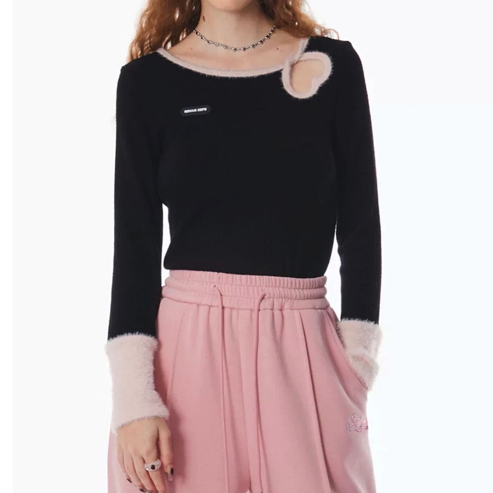 Secret Crush Heart Cutout Top