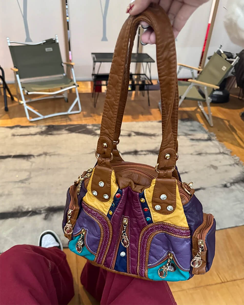 Hippie Aesthetic Patchwork Handbag