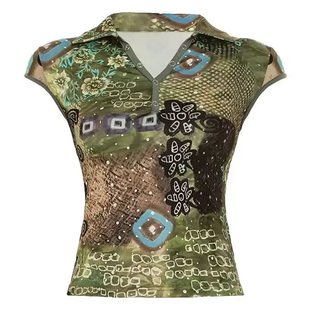 Indie Kid Flower Fitted Shirt