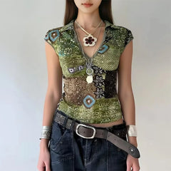 Indie Kid Flower Fitted Shirt