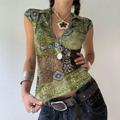 Indie Kid Flower Fitted Shirt