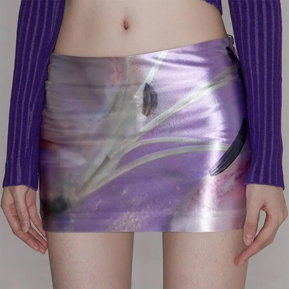 Lily Flower Mini Skirt