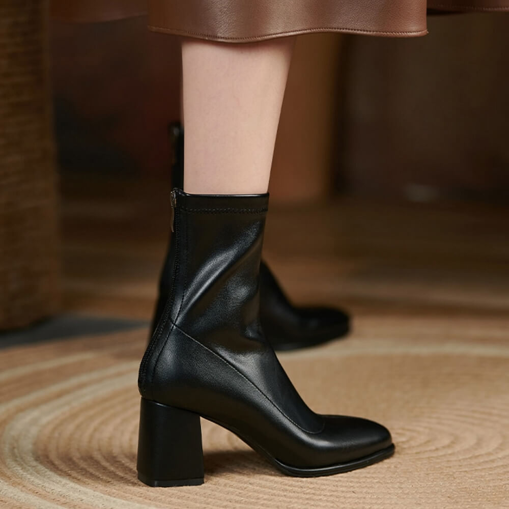 Paris Stories Block Heel Boots