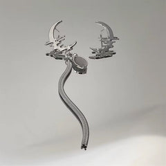 Moon Asymmetric Earrings