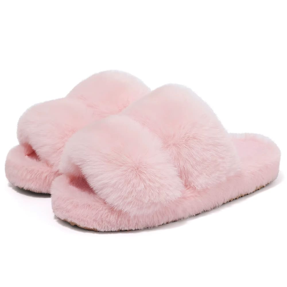 Soft Girl Fluffy Slippers in Pink