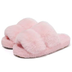 Soft Girl Fluffy Slippers in Pink