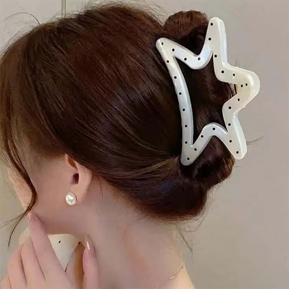Polka Dot Pattern Hair Claw Clips