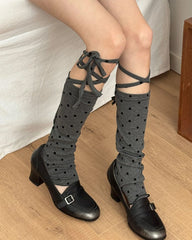 Polka Dot Stirrup Ballet Socks