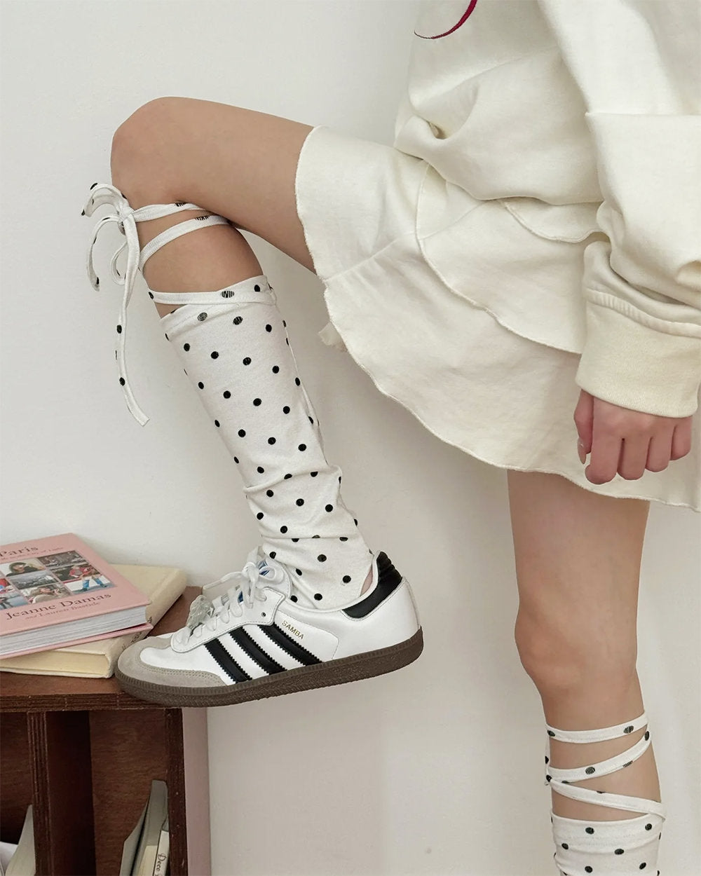 Polka Dot Stirrup Ballet Socks