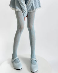 Preppy Argyle Pattern Tights