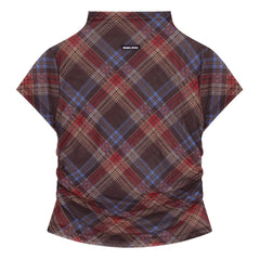 Preppy Plaid Mesh Crop Top