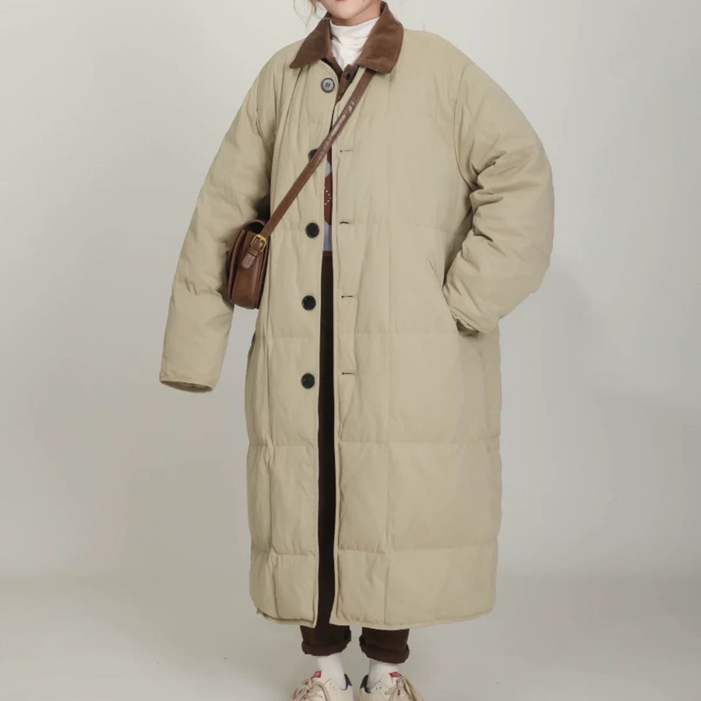 Preppy Style Quilted Coat
