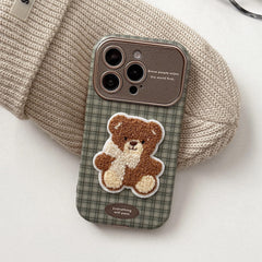 Puppy & Bear Embroidery iPhone Case