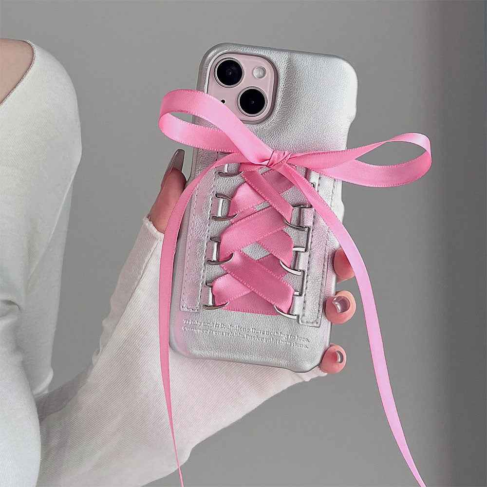 Balletcore Ribbon Lace Up iPhone Case