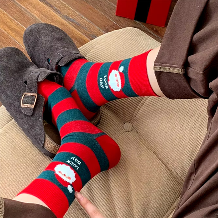 Santa Striped Socks