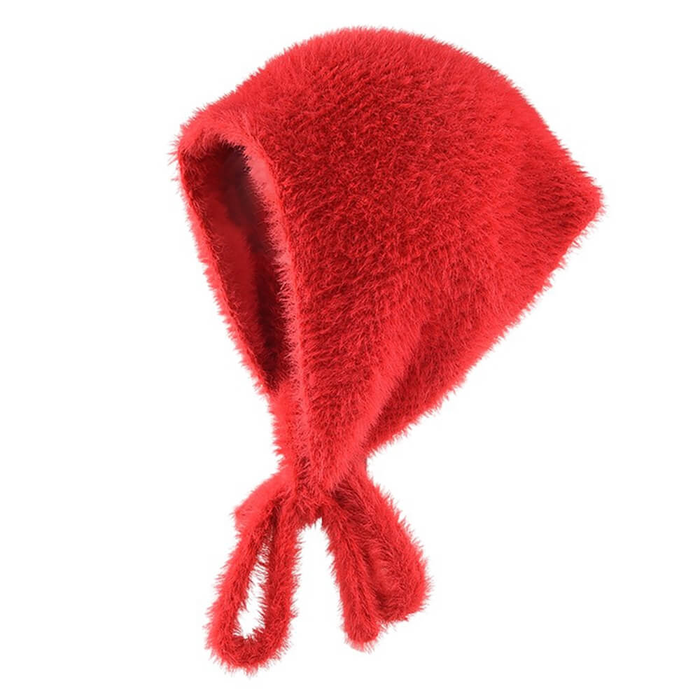 Soft Fuzzy Winter Bandana Hat