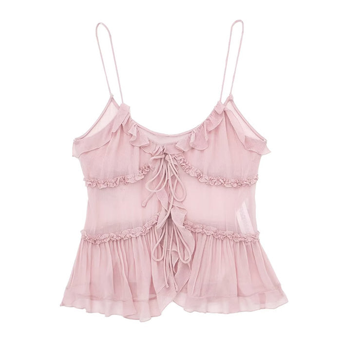 Soft Girl Aesthetic Ruffle Top