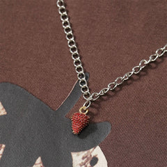 Strawberry Print Layered Tee