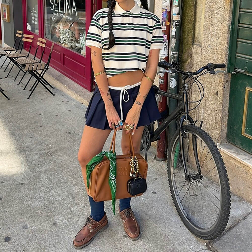 Drama Dealer Striped Polo Shirt