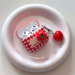 Tomato Checkered AirPods Case