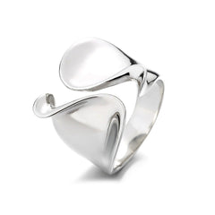 Wide Wavy Band Ring