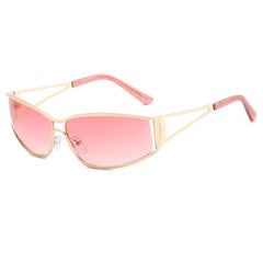 Glitch Mode Angular Wrap Sunglasses